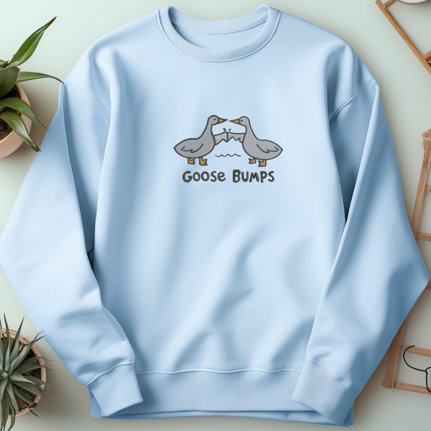 Duck Goose Bumps Light Blue Sweatshirt