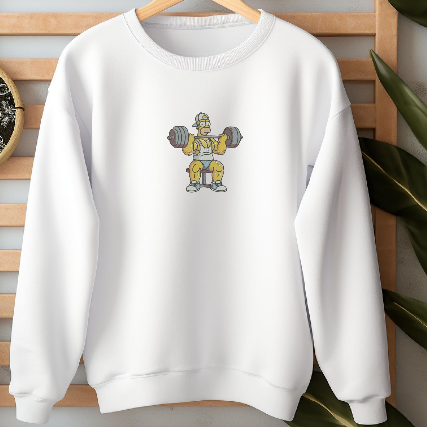Homer Gym White Sweatshirt