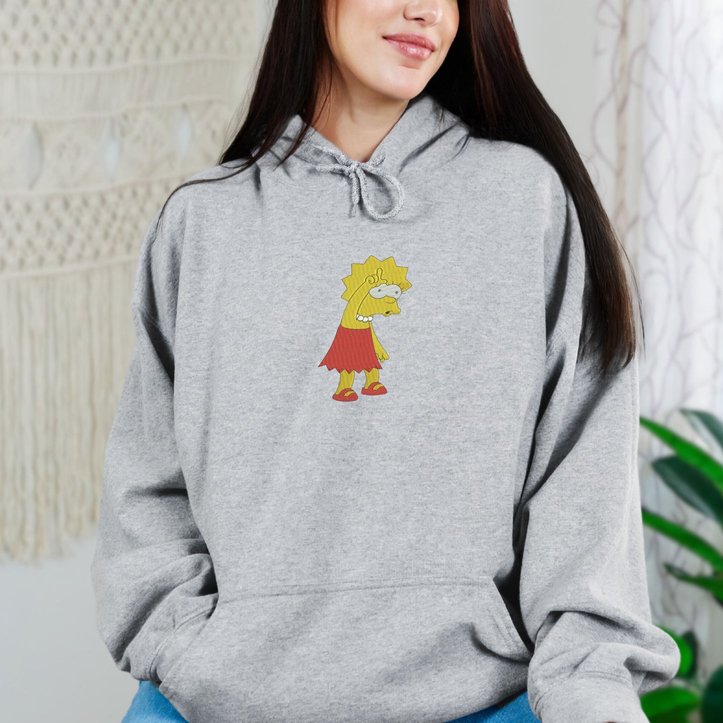 Lisa Simpson Grey Hoodie