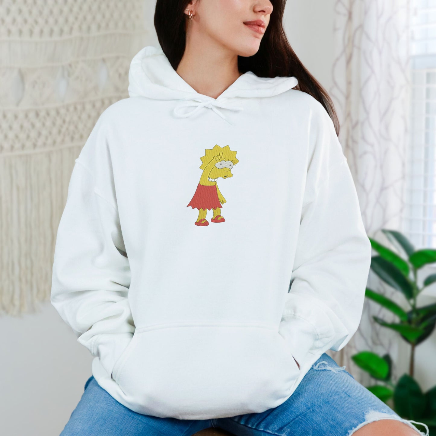 Lisa Simpson White Hoodie