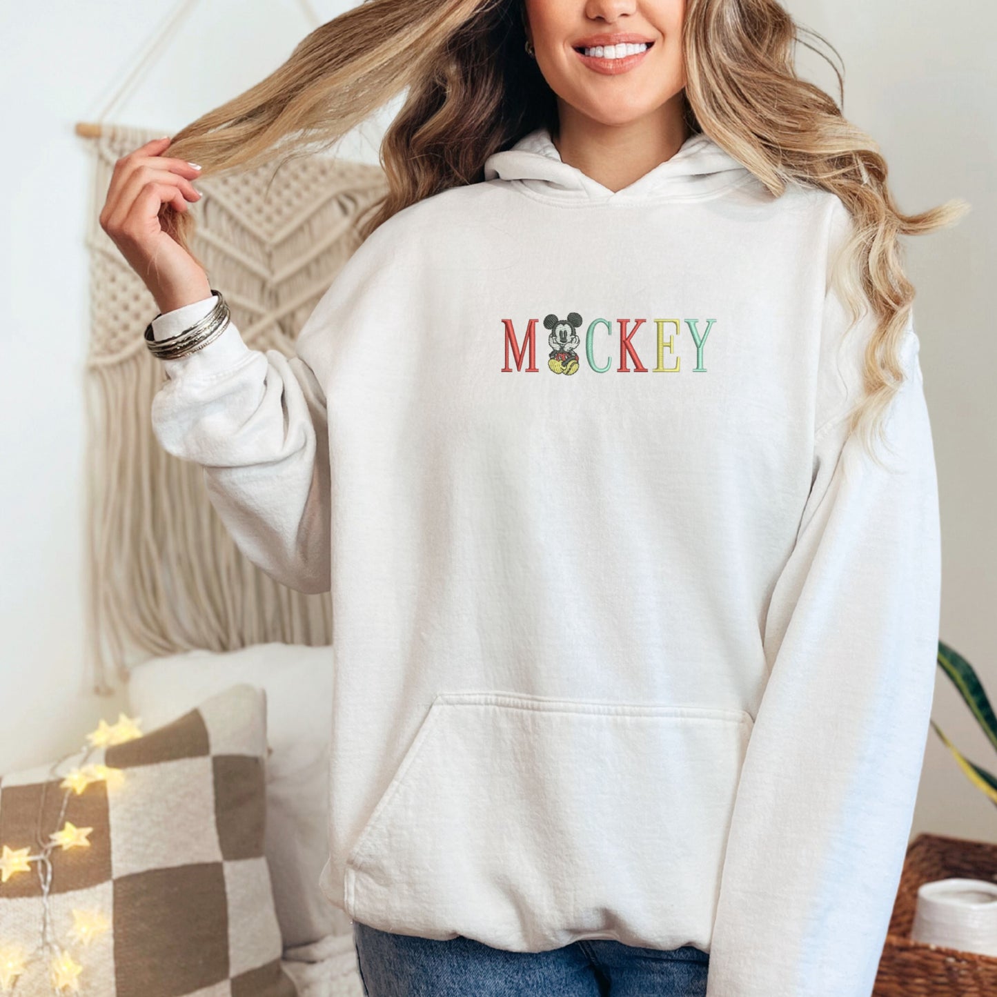 Mickey White Hoodie