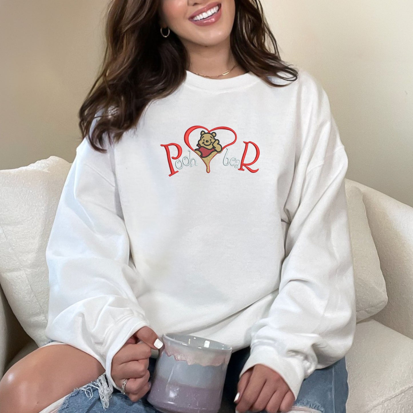 Pooh Love White Sweatshirt