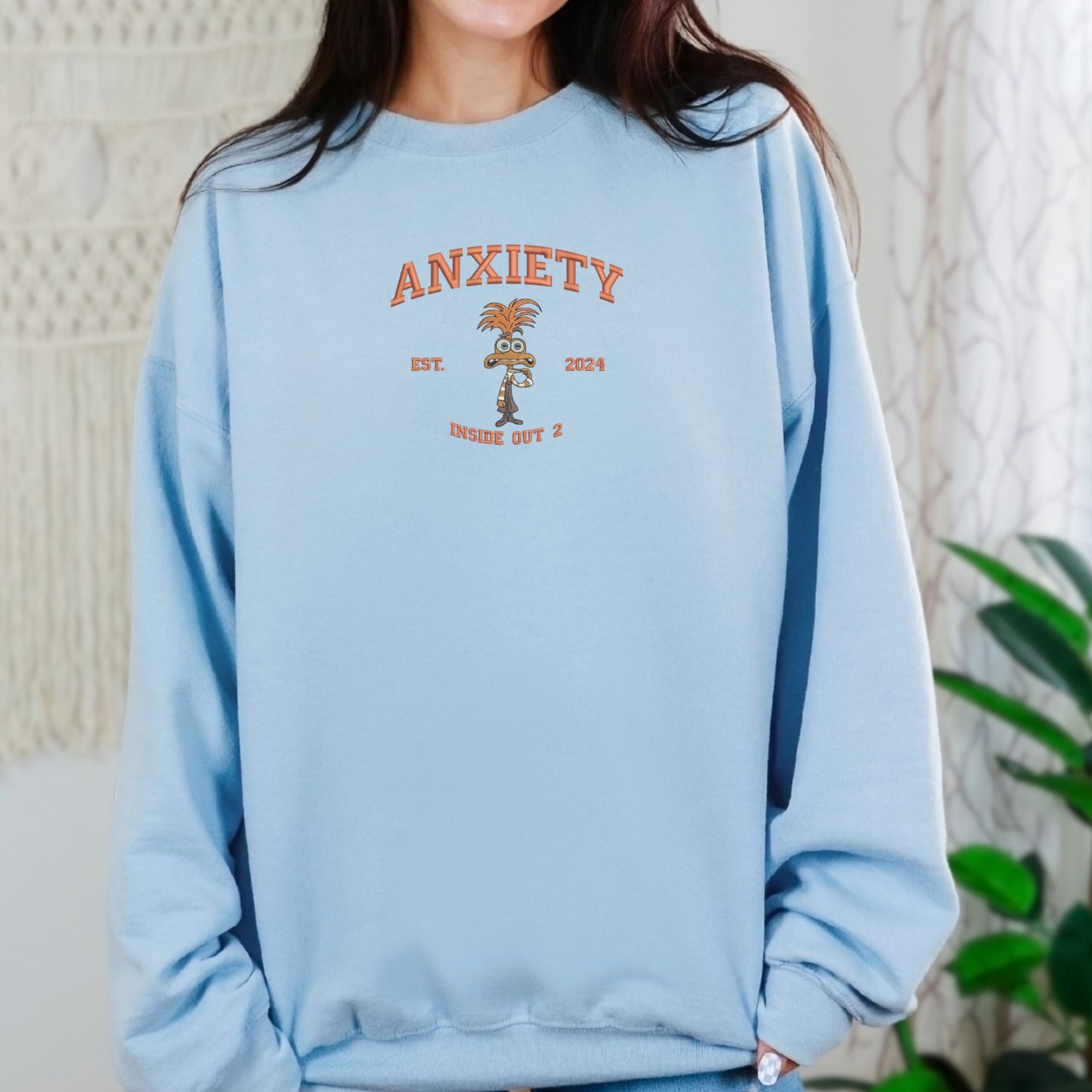 Anxiety Inside Out 2 Light Blue Hoodie