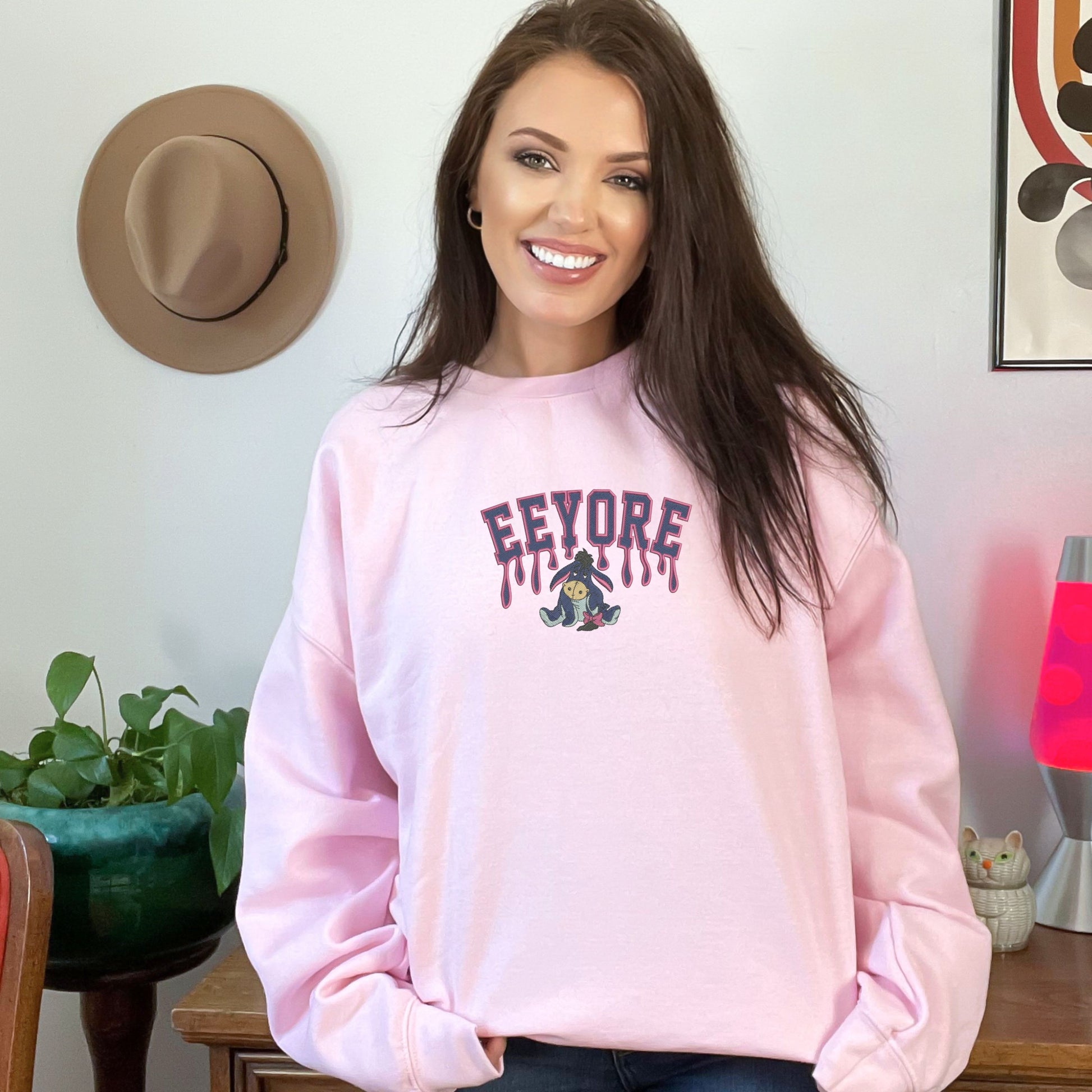 Eeyore Drip Light Pink Sweatshirt