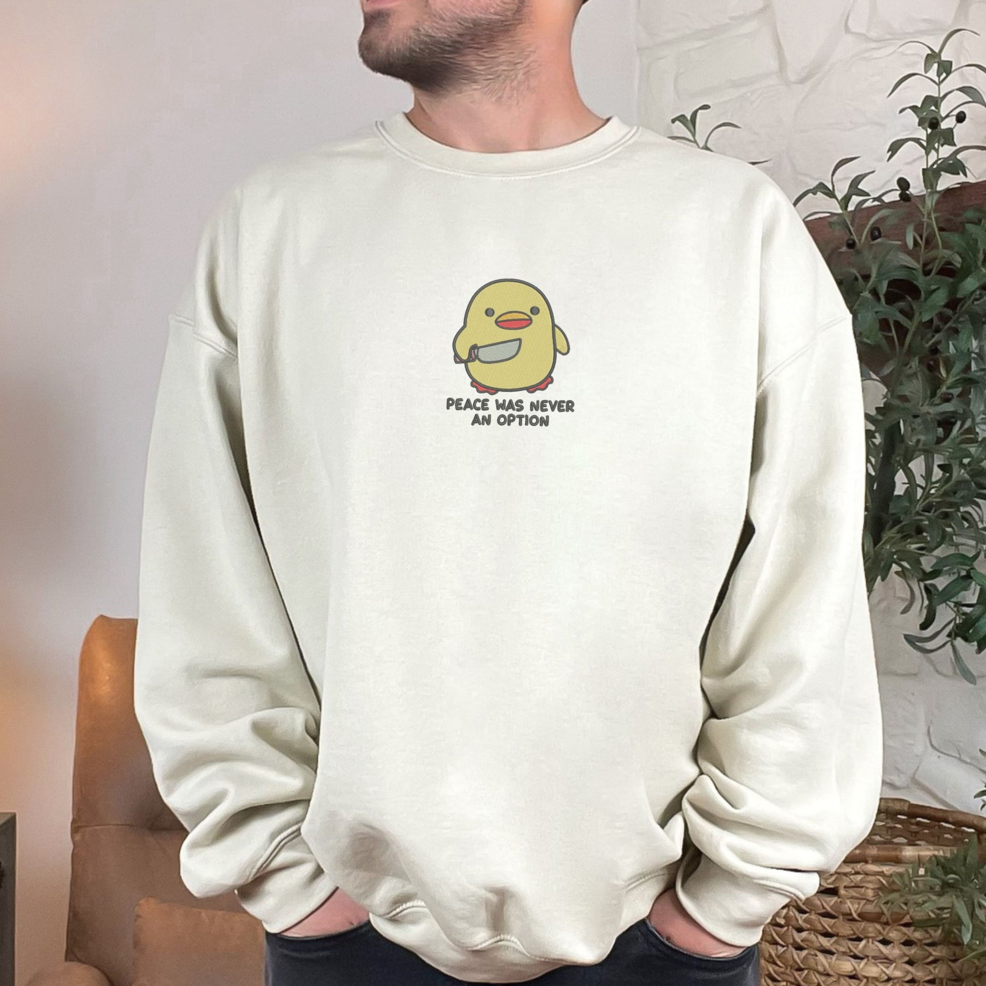 Funny Peace Duck Sand Men's Sweatshirt