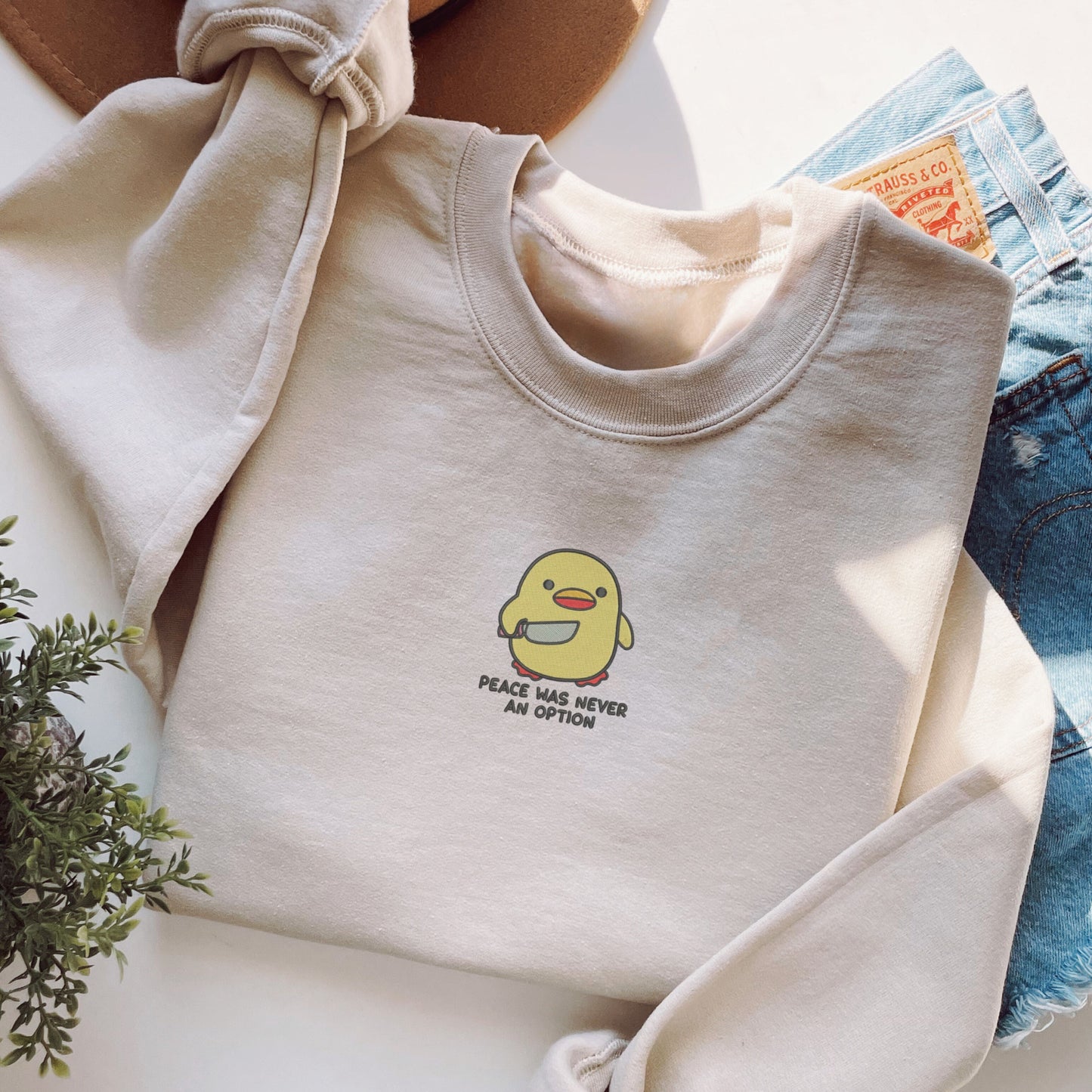 Funny Peace Duck Sand Sweatshirt