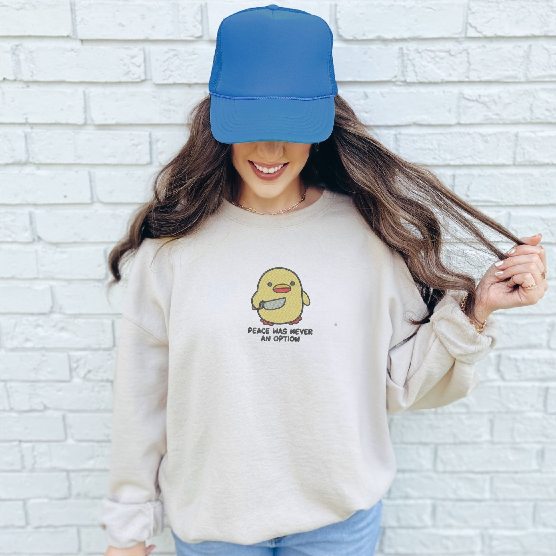 Funny Peace Duck Sand Women's Sweatshirt