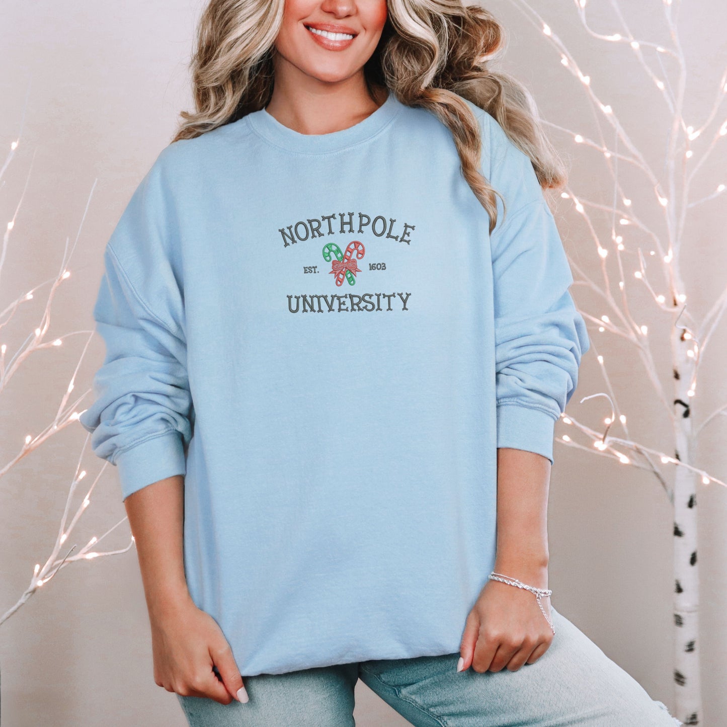 Northpole University Light Blue Sweatshirt