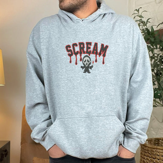 Scream Drip Grey Hoodie