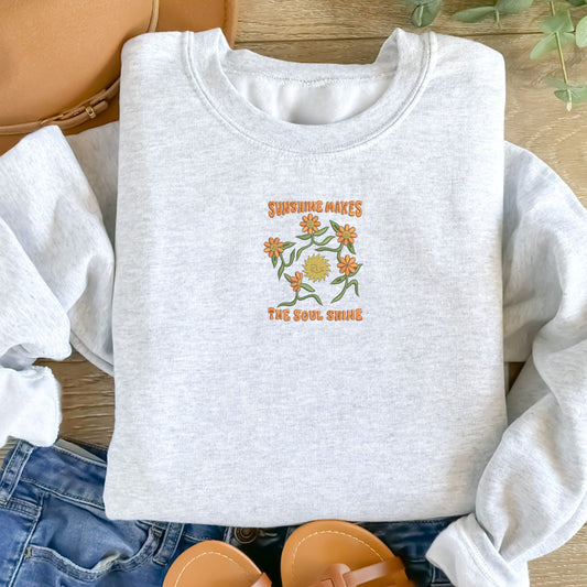 Sunshine Makes The Soul Shine Grey Sweatshirt